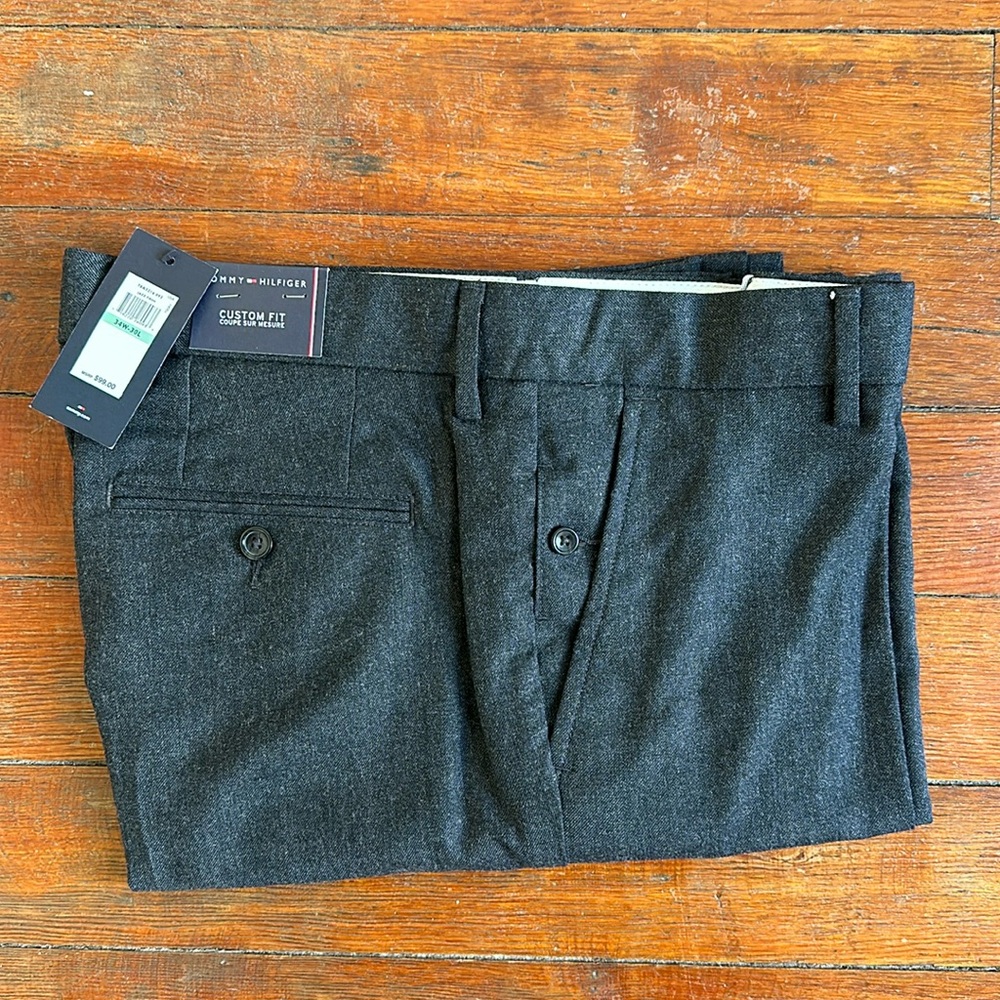 Tommy Hilfiger Charcoal Pants Custom Fit